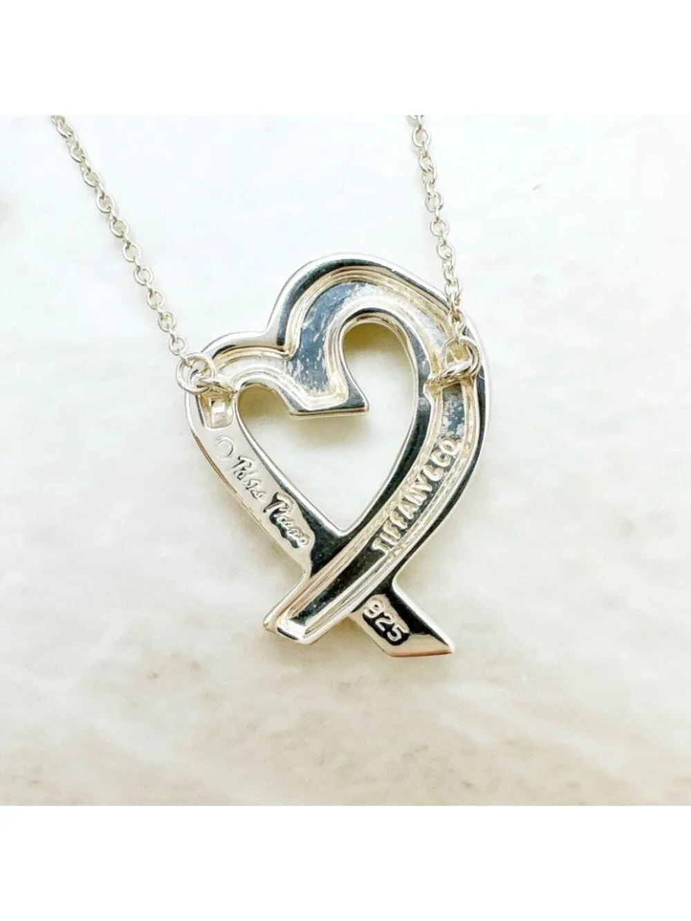 Tiffany & Co Loving Heart Silver Necklace 47